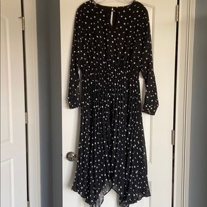 NWOT Anthropologie Polka Dot Midi Dress